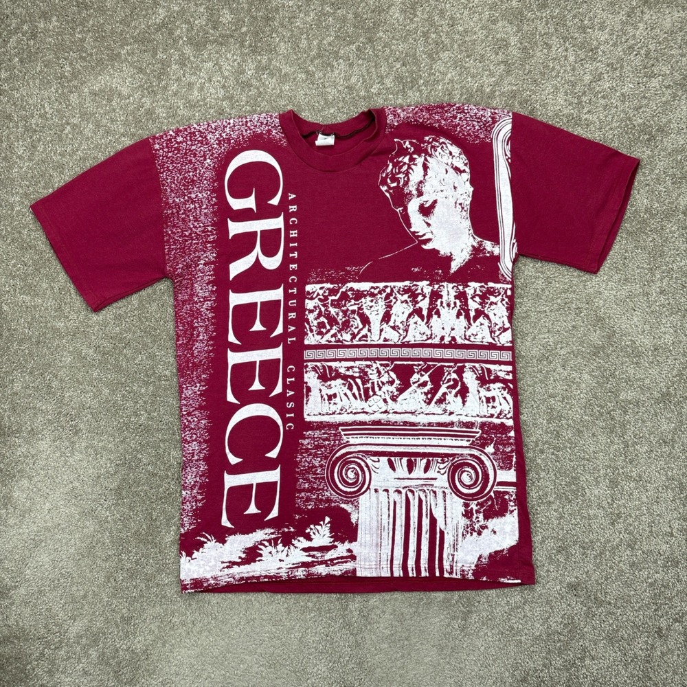 Vintage Pegasus‎ Architectural Classic Greece AOP T Shirt Large